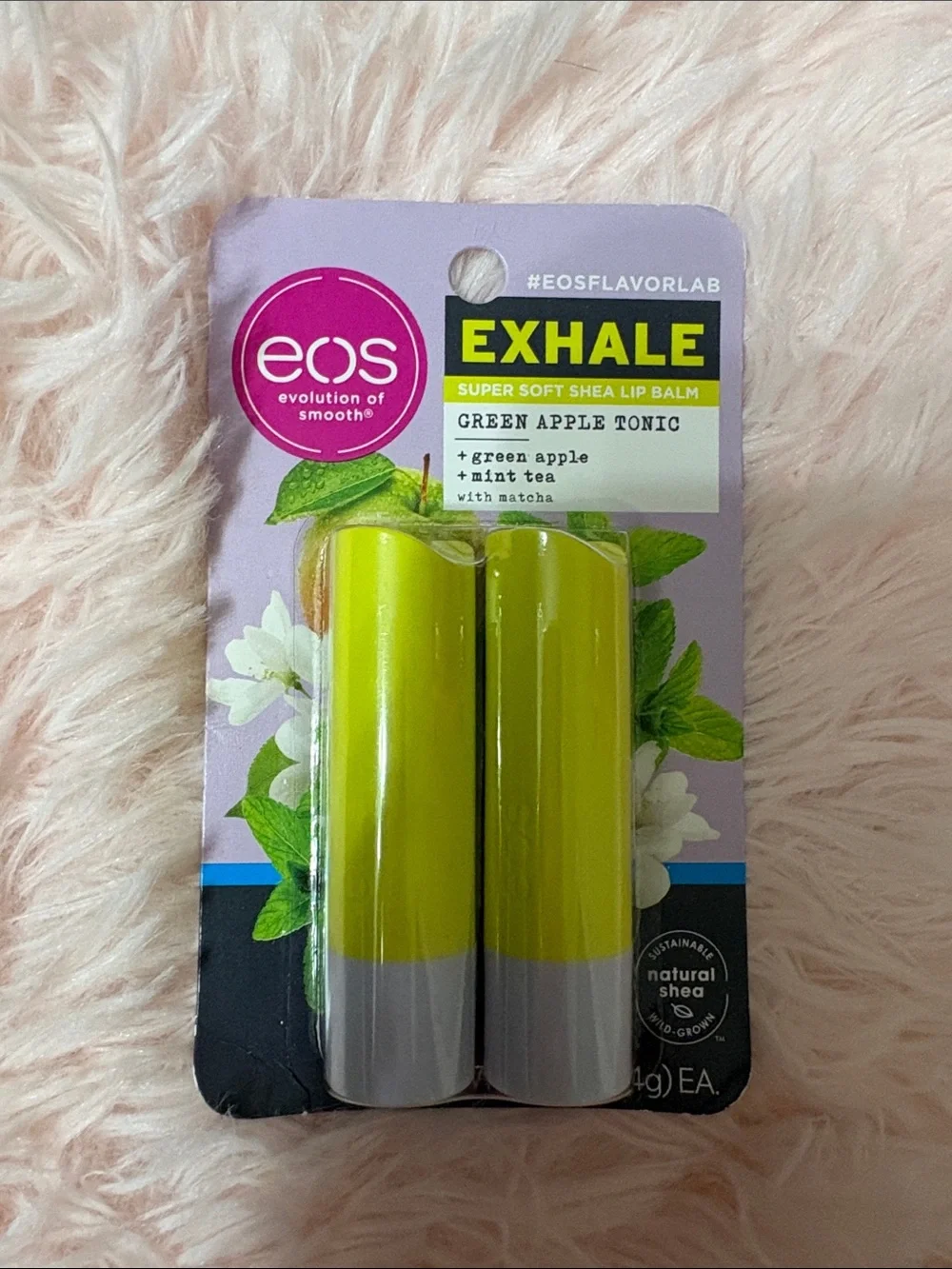 New eos flavorlab Lip Balm Stick - Exhale | Green Apple Tonic